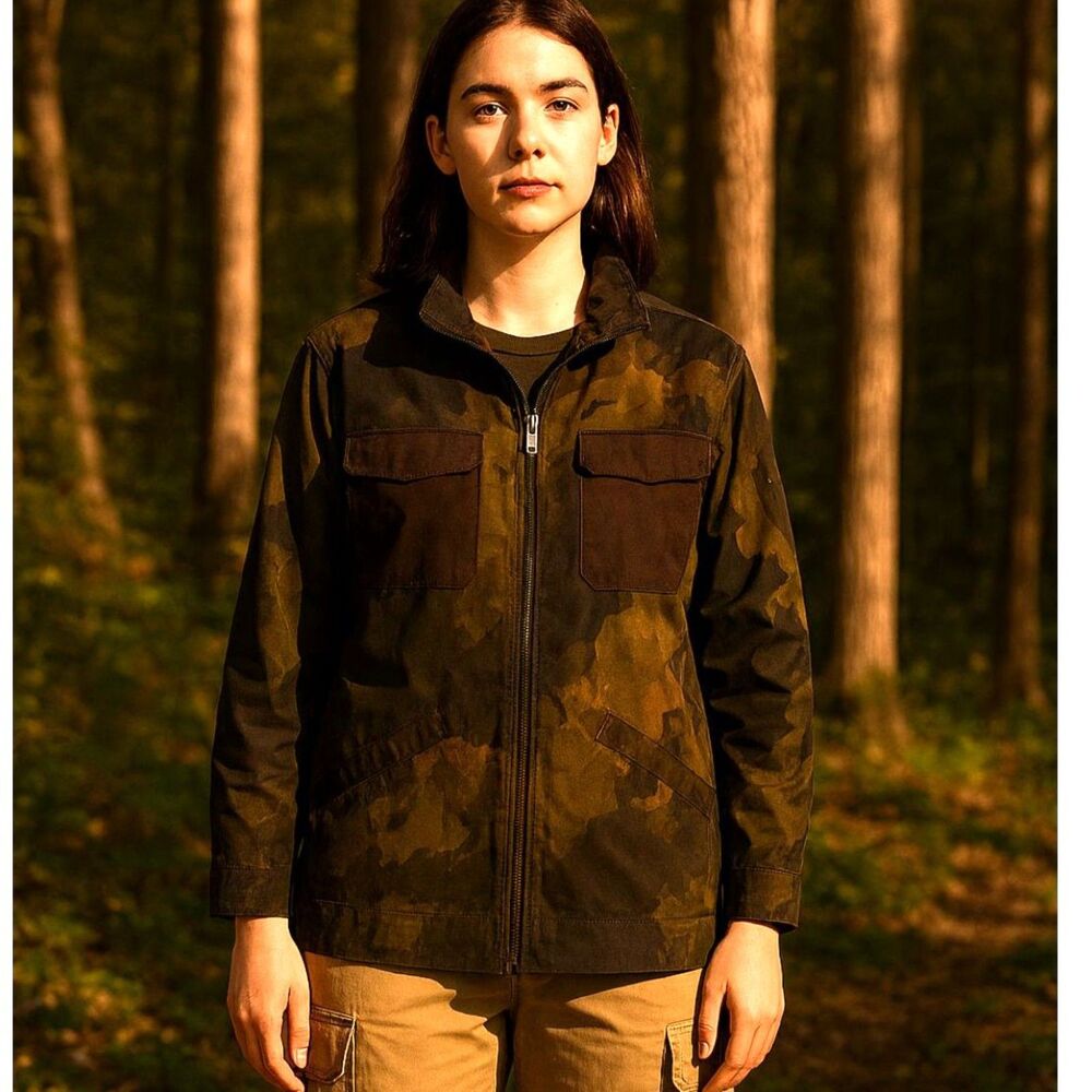 Martha Stewart Women's Camo Utility Field Jacket XL NEW